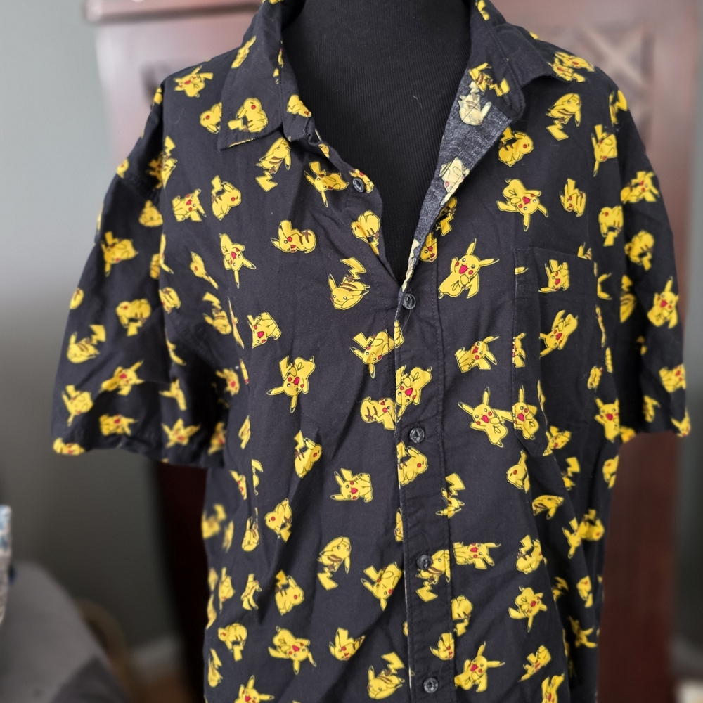 Pokemon Black and Yellow Pikachu Men's Shirt